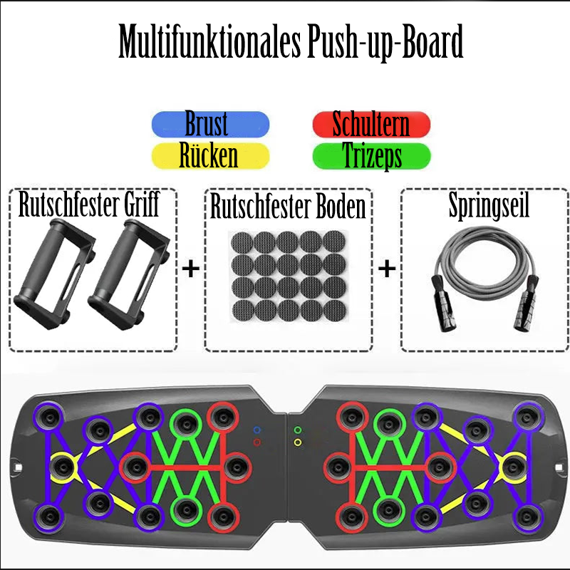 Multifunktionales Push-up-Board - Kompaktes Fitnessset für Ganzkörpertraining