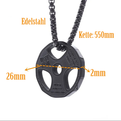 Titan Hantelanhänger - Kraftvoller Schmuck für maskuline Fitness