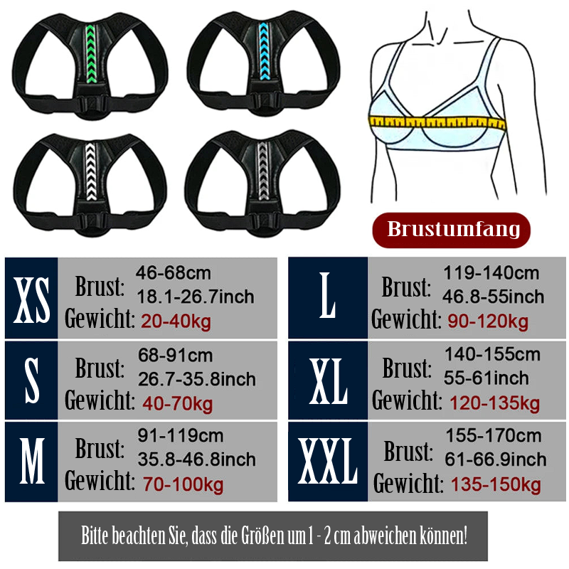 RückenFit Haltungskorrektur Gürtel gegen Rundrücken