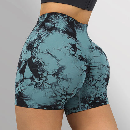 Formende High Waist Tie-Dye Leggings Shorts