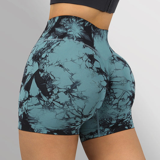 Formende High Waist Tie-Dye Leggings Shorts