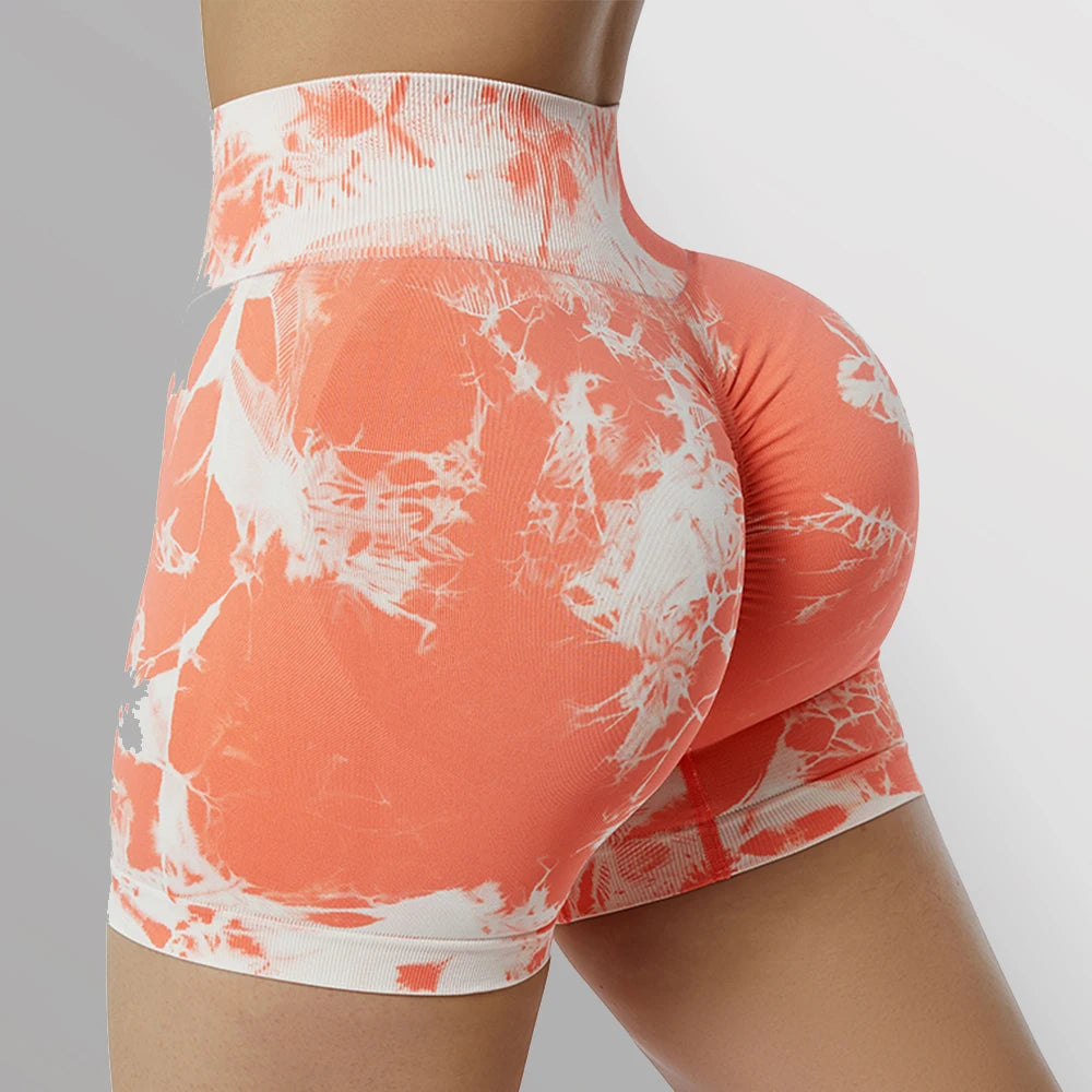 Formende High Waist Tie-Dye Leggings Shorts