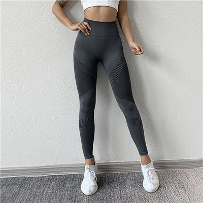 Attraktive High Waist Sportleggings mit stylischem Design